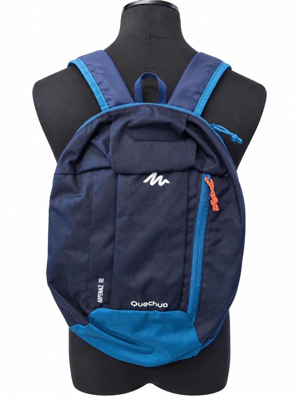 Quechua Navy and Teal Men’s Backpack with Orange Accent